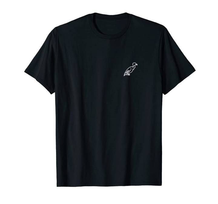 Vulture Bird Badge Patch Line Art Icon Outline Gift Unisex T-Shirt
