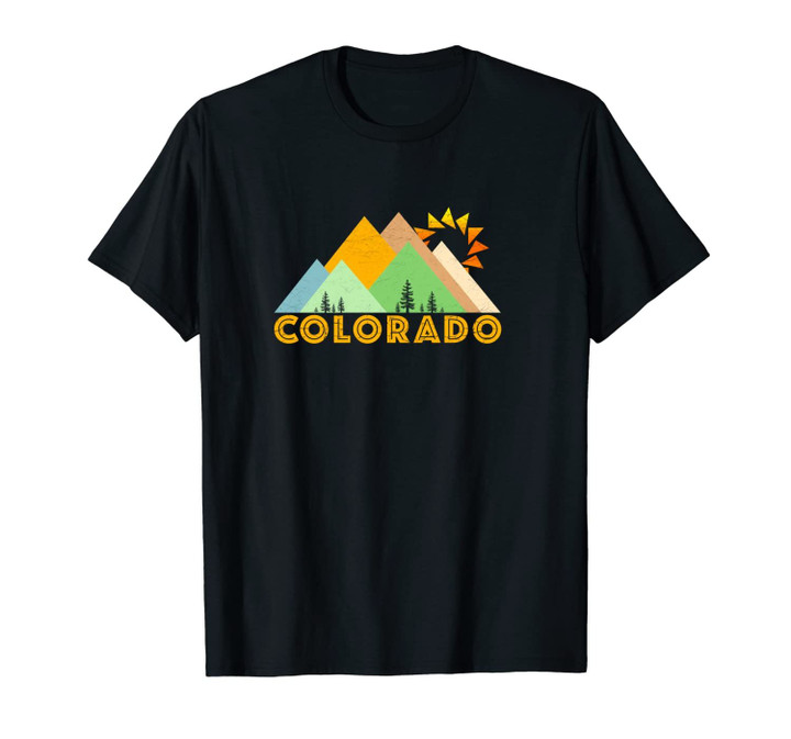 Retro Vintage Colorado Unisex T-Shirt-Distressed Unisex T-Shirt