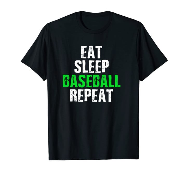 Baseball Distressed Design - Eat Sleep Baseball Repeat Unisex T-Shirt