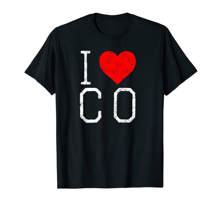 I Love Colorado CO Distressed Urban Trails Sport Lovers Gift Unisex T-Shirt