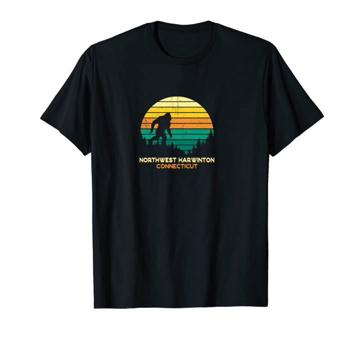 Retro Northwest Harwinton, Connecticut Bigfoot Souvenir Unisex T-Shirt