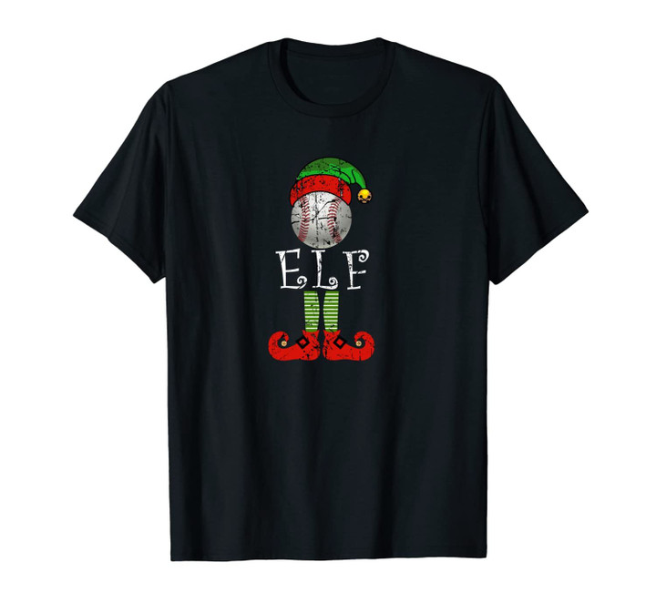 Baseball Elf Christmas Funny Gift Unisex T-Shirt