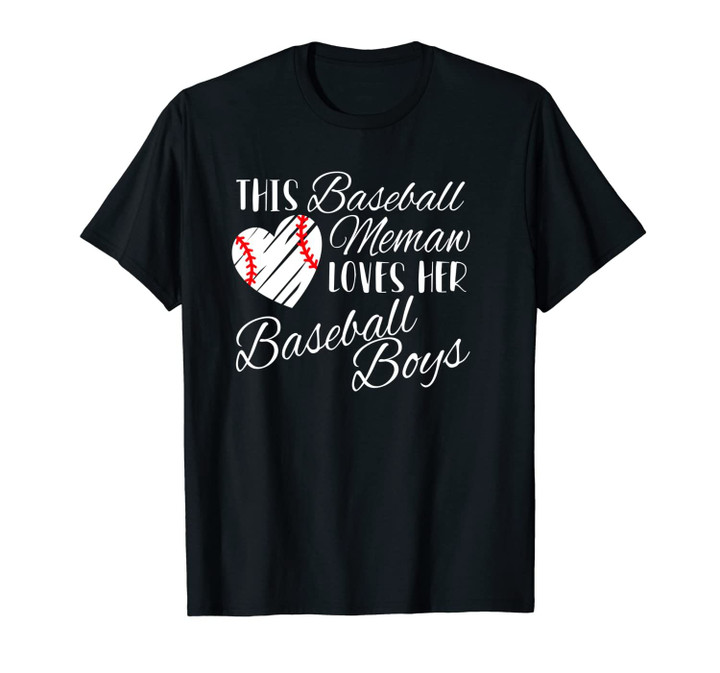 Baseball Grandma MeMaw Loves Her Baseball Boys Grandsons Unisex T-Shirt