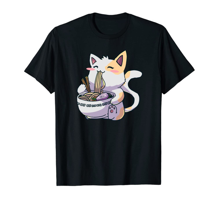Anime Ramen Cat Kawaii Neko Gift Unisex T-Shirt