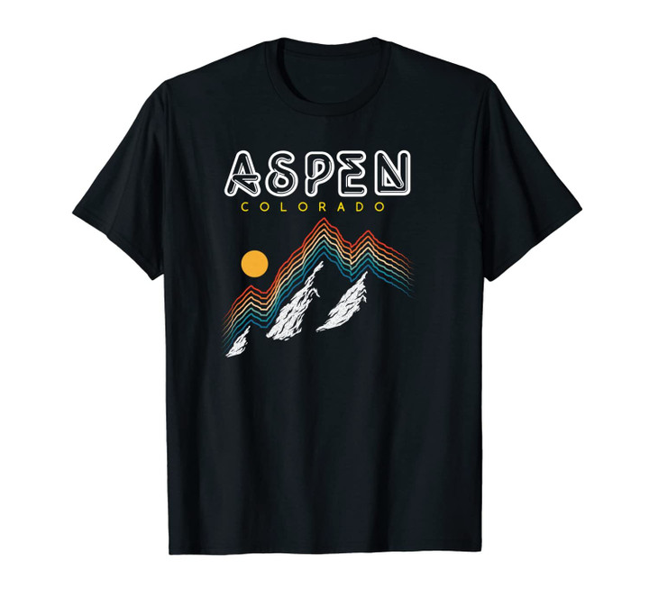 Aspen Colorado - USA Ski Resort 1980s Retro Unisex T-Shirt