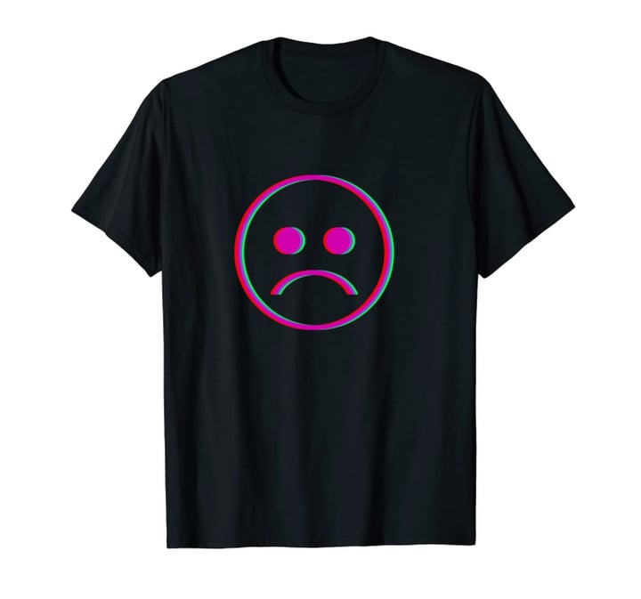 Sadboi Unisex T-Shirt - Sad Face Unisex T-Shirt - Multicolor Glitch Unisex T-Shirt Unisex T-Shirt