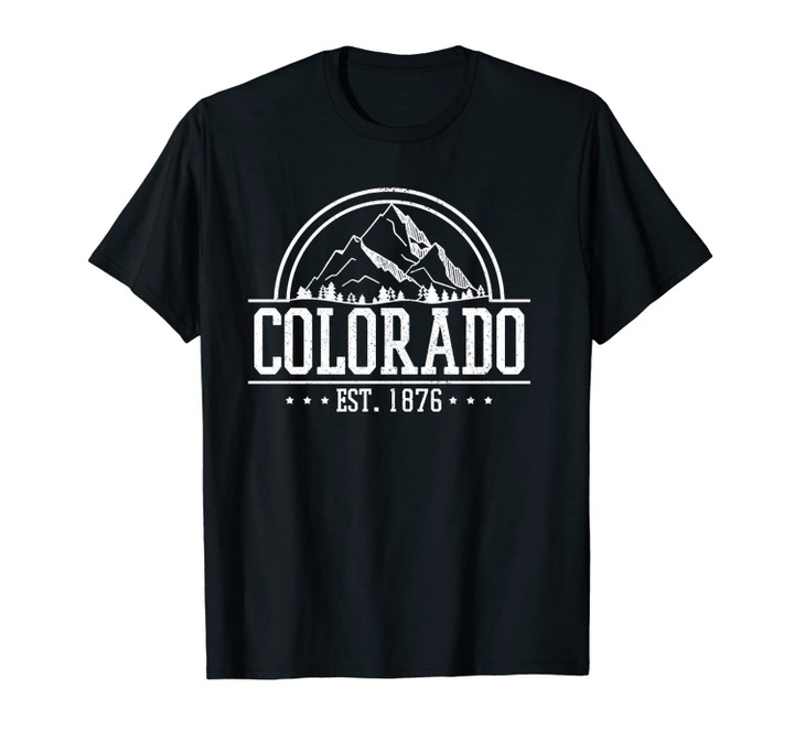 Colorado - Rocky Mountains Est. 1876 Hiking Outdoor Gift Unisex T-Shirt