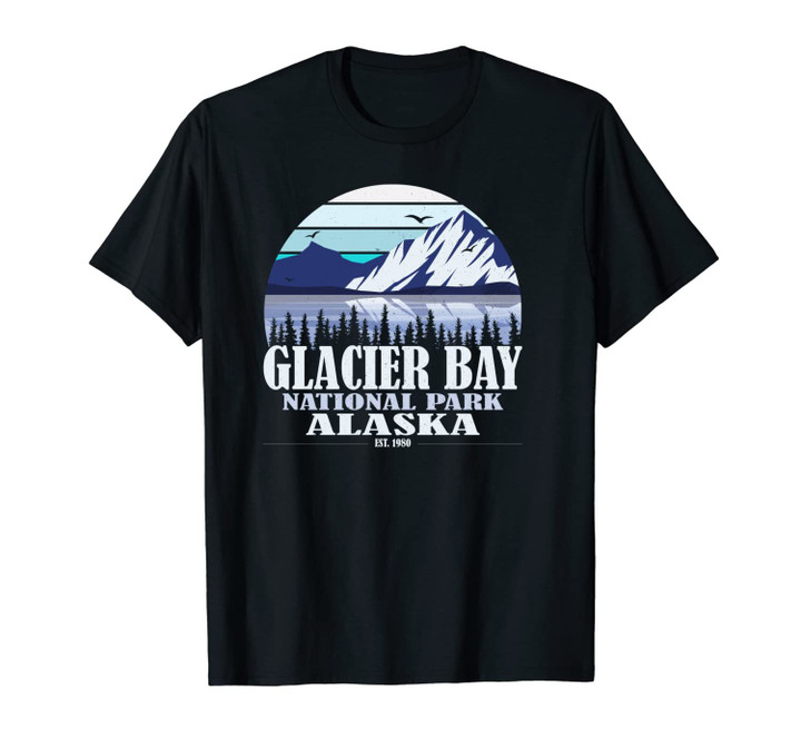 Glacier Bay National Park Alaska Est 1980 Retro Vintage Unisex T-Shirt