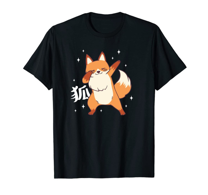 Fox Dabbing Japanese Kitsune Kawaii Cute Funny Unisex T-Shirt