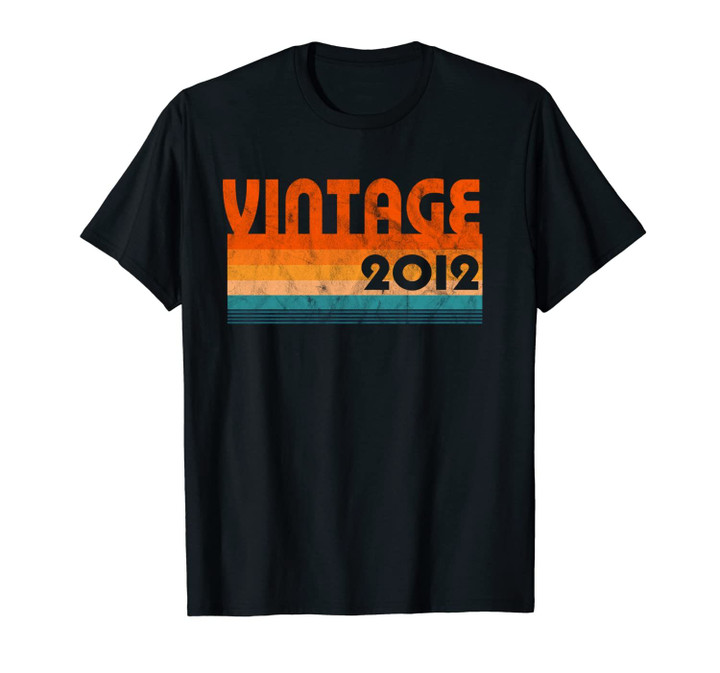 Retro Vintage 2012 Design 8 yrs old Bday 8th Birthday Gift Unisex T-Shirt