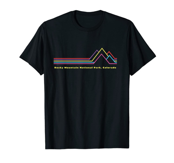 Retro 80's Vibe Rocky Mountain National Park Vacation Gift Unisex T-Shirt