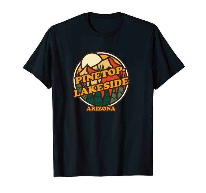 Vintage Pinetop-Lakeside, Arizona Mountain Hiking Print Unisex T-Shirt