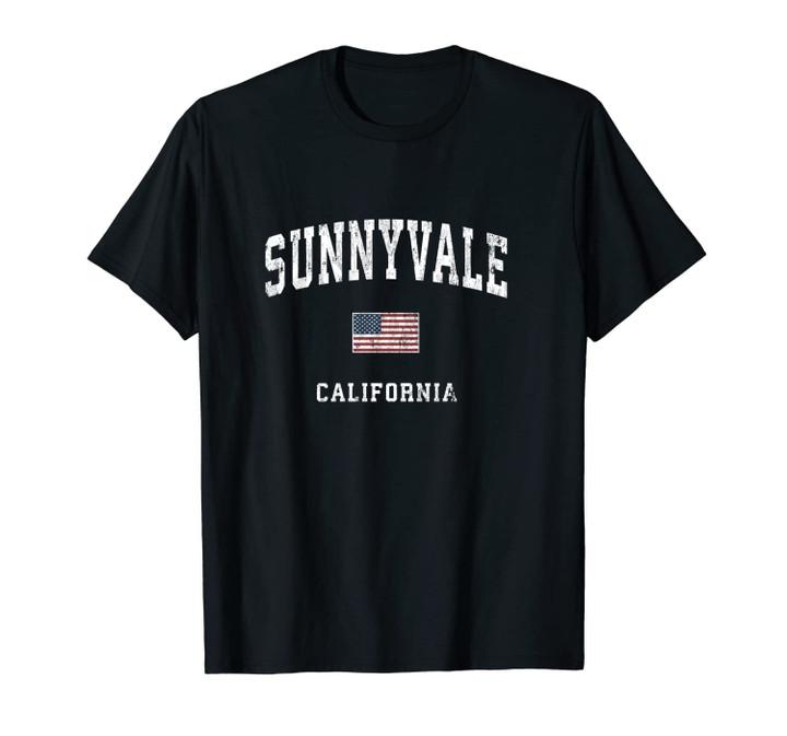 Sunnyvale California CA Vintage American Flag Sports Design Unisex T-Shirt