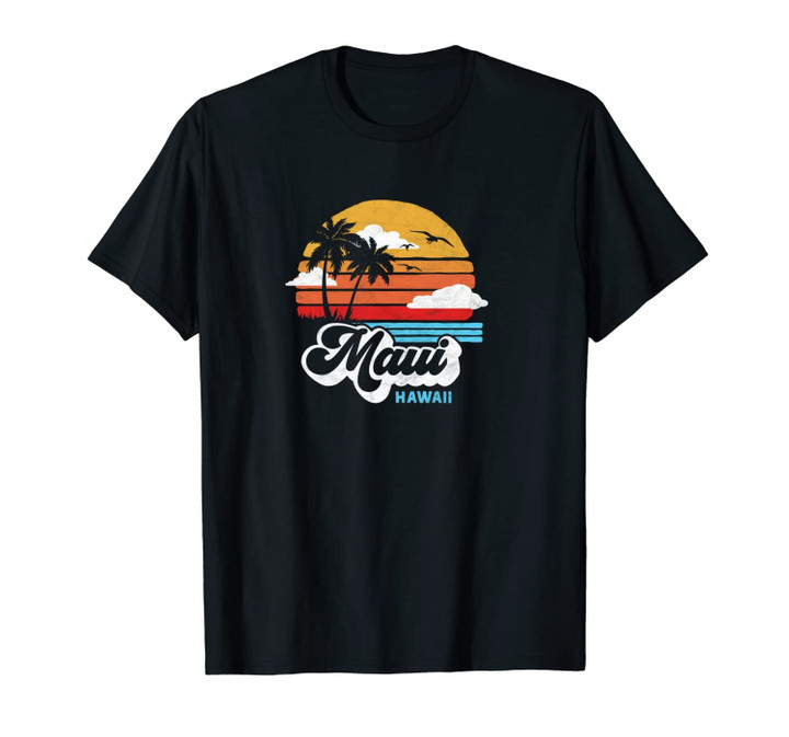 Maui Beach Hawaii Vintage Surf Throwback Unisex T-Shirt