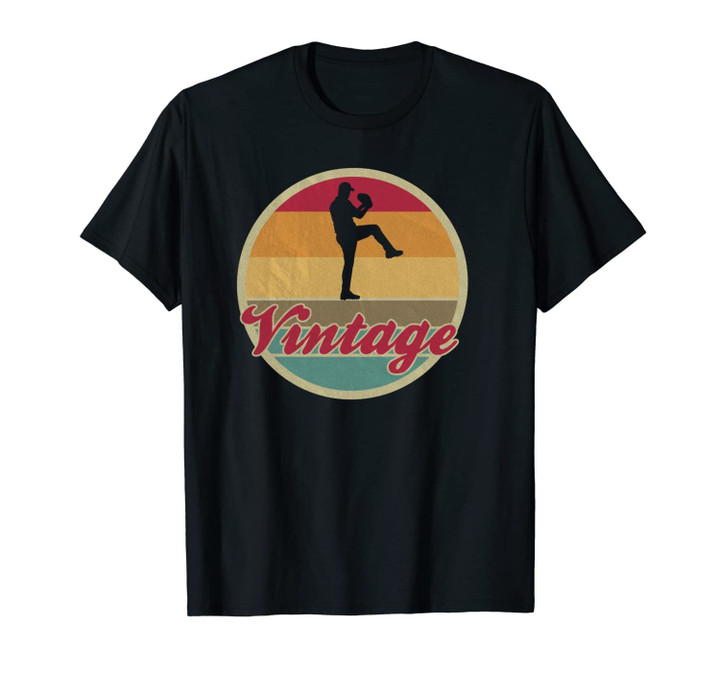 Baseball Pitcher Pitching Vintage Retro 70's 80's Style Gift Unisex T-Shirt
