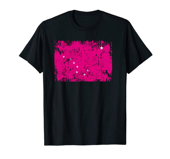 ALASKA Vintage Flag Pink Gift Idea | ALASKA FLAG Unisex T-Shirt