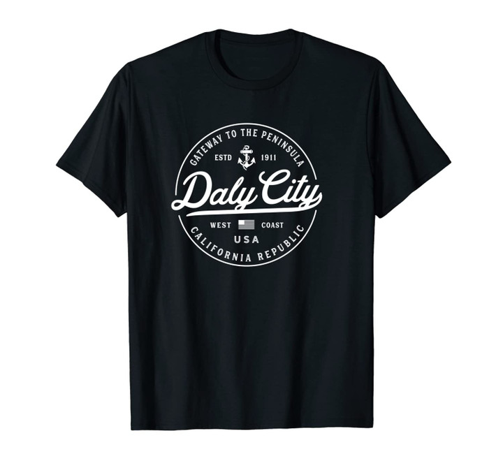 NAUTICAL Anchor Daly City California Travel Vacation Unisex T-Shirt