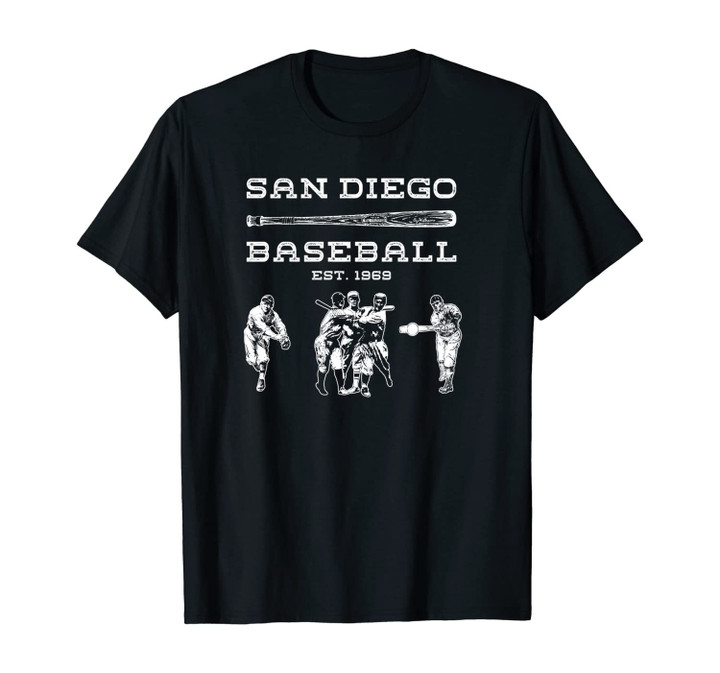 Vintage San Diego Baseball Fan Retro Gift Unisex T-Shirt