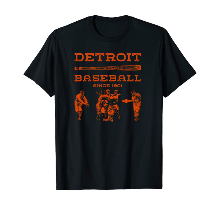 Detroit Baseball | Classic Michigan Bengal Tiger Vintage Unisex T-Shirt