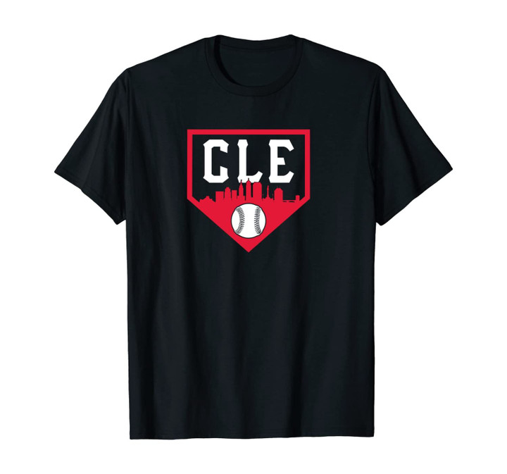 Vintage Cleveland Baseball Skyline Home Plate Ohio CLE Retro Unisex T-Shirt