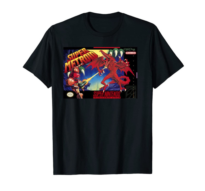 Nintendo Super Metroid Classic Box Art Graphic Unisex T-Shirt