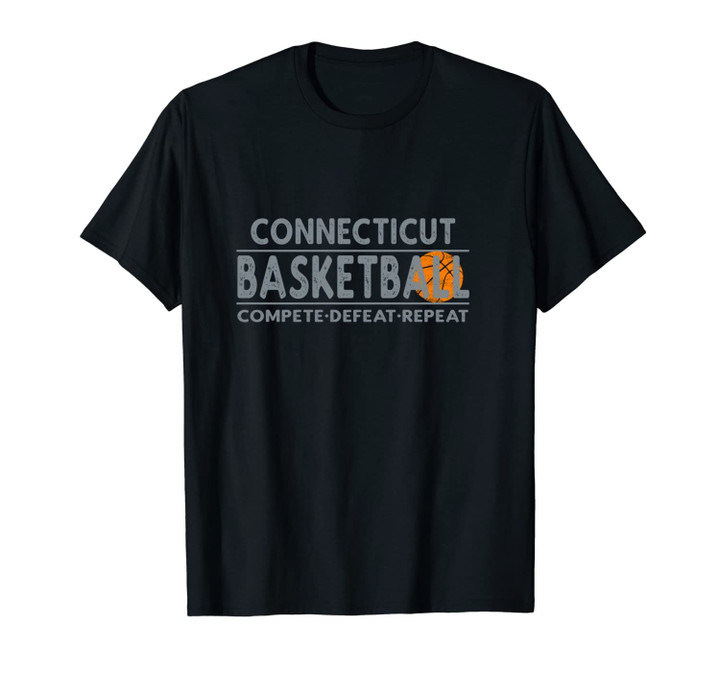 Connecticut Basketball - Compete Defeat Repeat Unisex T-Shirt