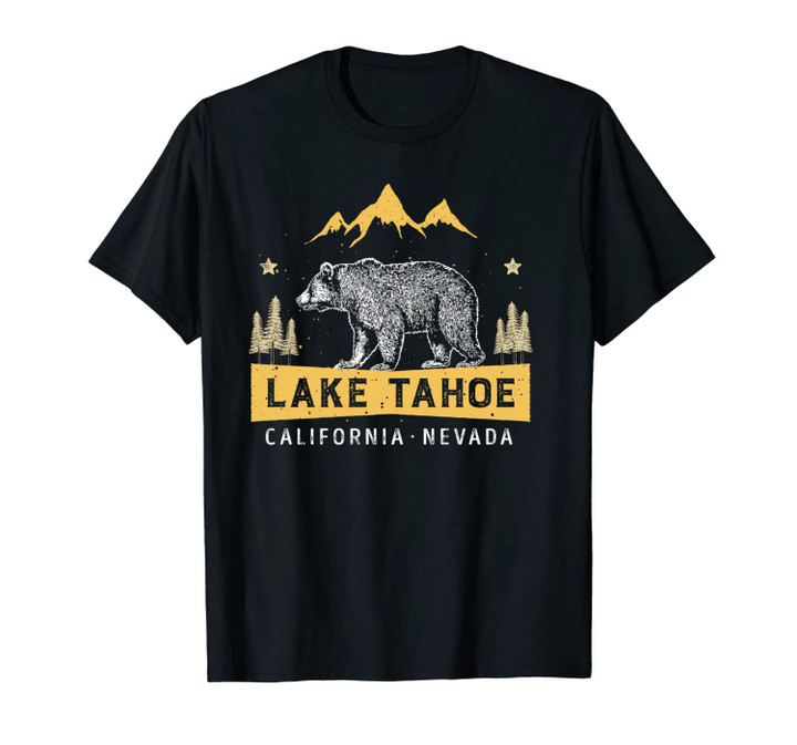 Lake Tahoe Unisex T-Shirt California Nevada Vintage Bear Shirt