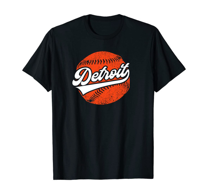 Detroit Baseball | Vintage Michigan Baseball Retro Gift Unisex T-Shirt