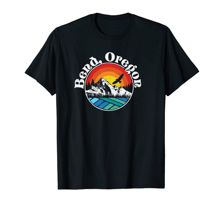 Bend Oregon Vintage Mountain Outdoor Hiking Unisex T-Shirt