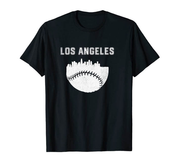 Vintage Los Angeles Cali Cityscape Retro Baseball Unisex T-Shirt