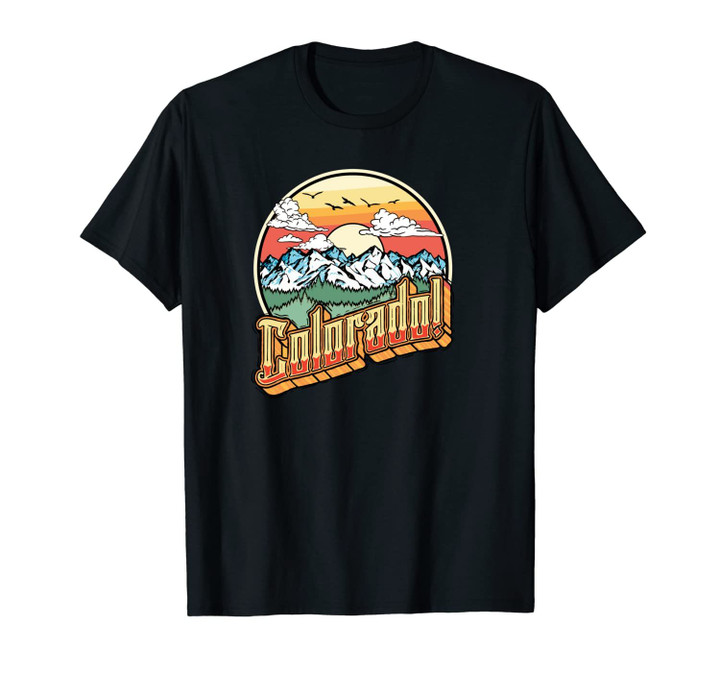 Vintage Colorado Retro Vibe Eighties Outdoor Design Unisex T-Shirt