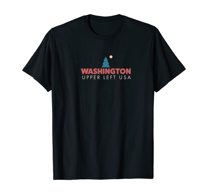 Washington State PNW Shirt Upper Left USA Earth Tone, T-Shirt, Hoodie, Sweatshirt, Tank Top