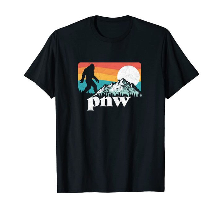 PNW - Pacific Northwest Bigfoot Mountains, T-Shirt, Hoodie, Sweatshirt, Tank Top