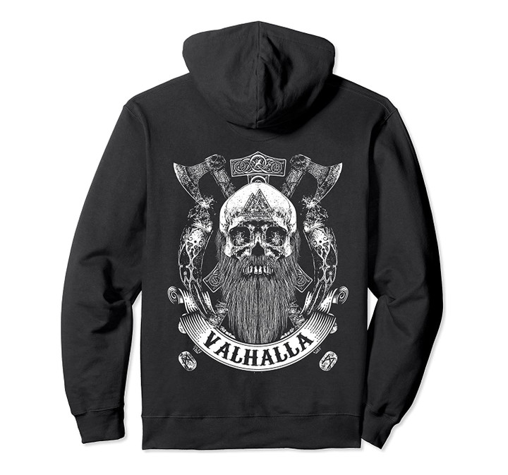 VIKINGS RISE - Skull Beard Runes Valhalla Hoodie Gift, T-Shirt, Sweatshirt