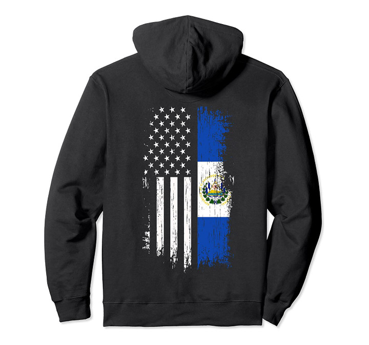 Salvadoran American Flag Hoodie - Pride El Salvador Hoodies, T-Shirt, Sweatshirt