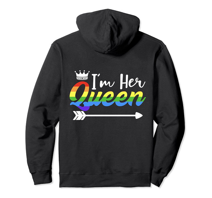 Matching Lesbian Couple Gift Her Queen Girlfriend Pride LGBT Pullover Hoodie, T-Shirt, Sweatshirt