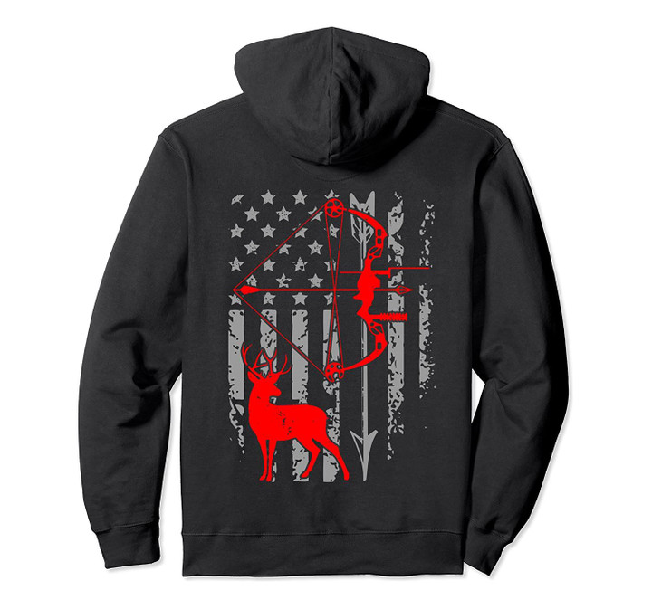 Deer Hunting American Flag Bow Hunting Hoodie For Hunter, T-Shirt, Sweatshirt