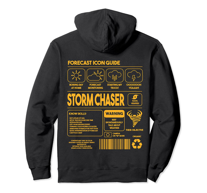 Storm Chaser Funny Facts for Tornado Hunters Pullover Hoodie, T-Shirt, Sweatshirt