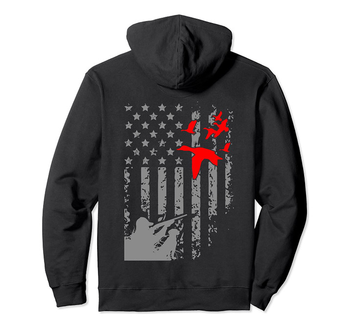 American Flag Patriotic Duck Hunting Waterfowl Hoodie, T-Shirt, Sweatshirt