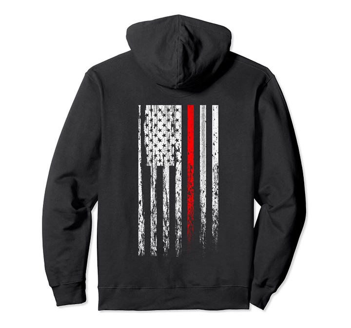 Thin Red Line Firefighter American Flag Patriot Hoodie, T-Shirt, Sweatshirt