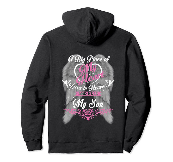 My Son Is My Guardian Angel Shirt I Am His Mom, For Lost Son Pullover Hoodie, T-Shirt, Sweatshirt