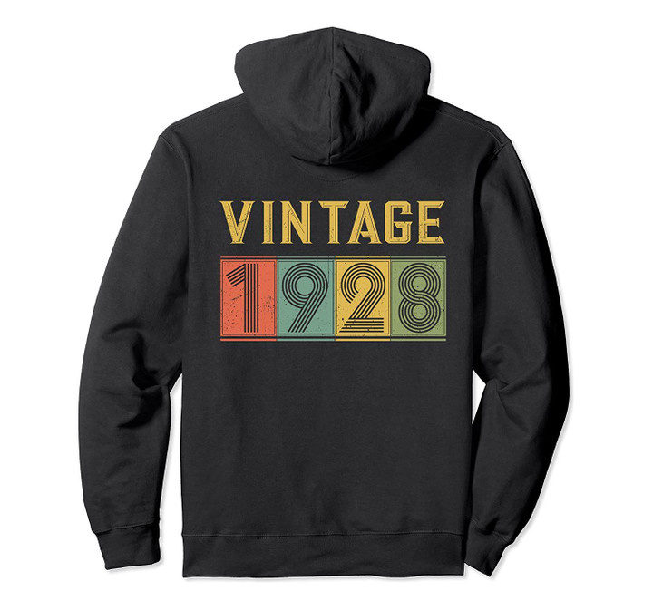 1928 92nd Birthday Gift Vintage Retro 92 Years Old Bday Pullover Hoodie, T-Shirt, Sweatshirt