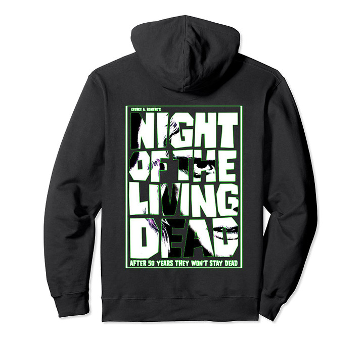 Zombie Living Dead - Night Of Living Dead Logo Girl Face Pullover Hoodie, T-Shirt, Sweatshirt