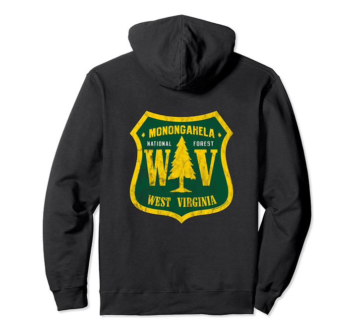 Monongahela National Forest West Virginia Shield Retro Look Pullover Hoodie, T-Shirt, Sweatshirt