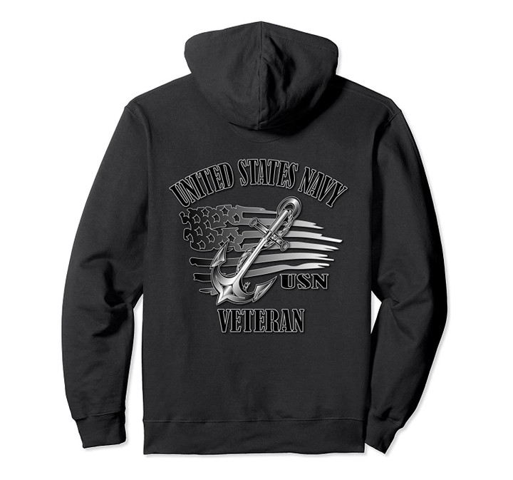 United States Navy Veteran (Back Design) Pullover Hoodie, T-Shirt, Sweatshirt
