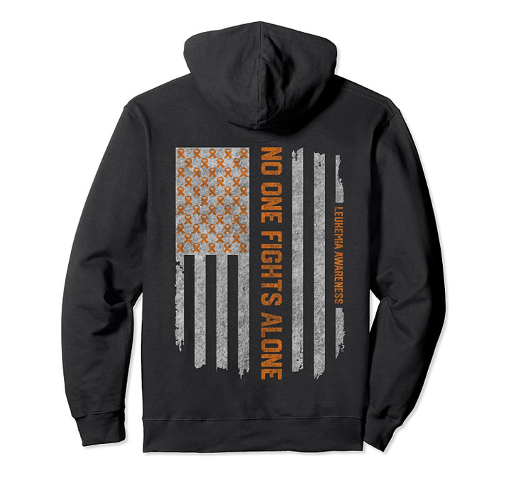 Vintage Leukemia Cancer Awareness American Flag Hoodie Gift, T-Shirt, Sweatshirt