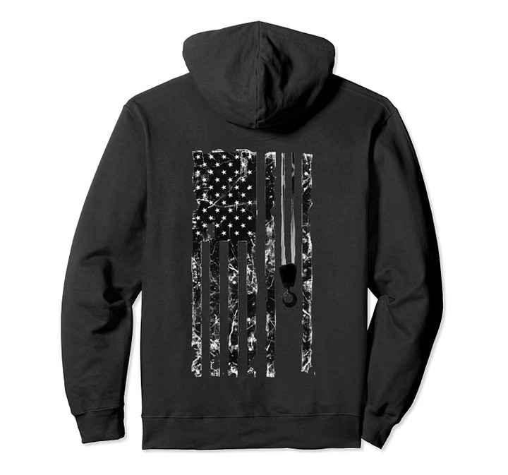 Crane Operator hoodie hooded sweatshirt American flag hook, T-Shirt, Sweatshirt