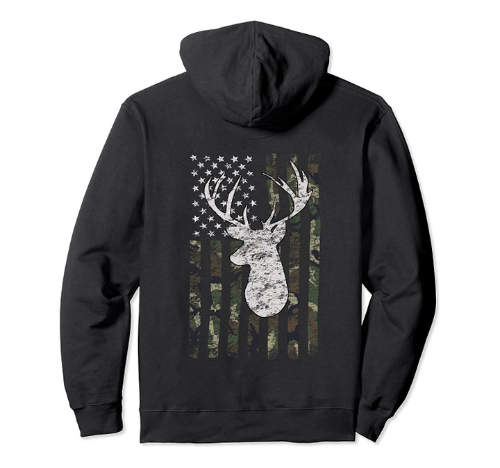 Buck Deer Hunting Camouflage Flag Hunter Hoodie, T-Shirt, Sweatshirt