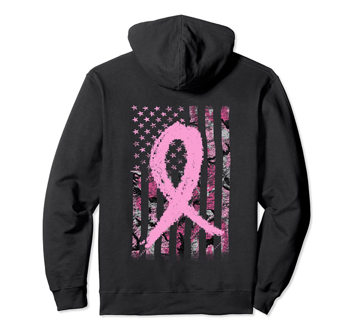 Breast Cancer Ribbon Camouflage Flag Pink Pullover Hoodie, T-Shirt, Sweatshirt