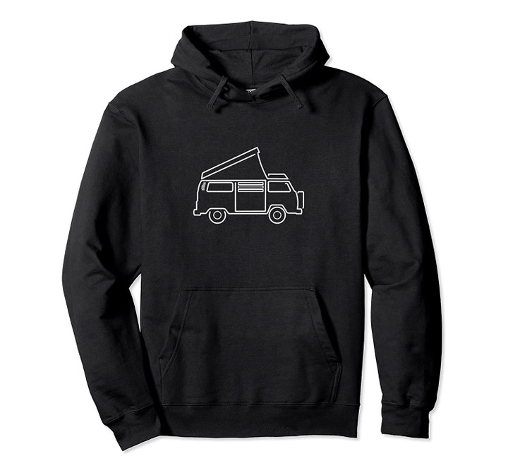 Camper Van Hoodie | Westy Pop-up Hippie Bus Sweatshirt, T-Shirt, Sweatshirt